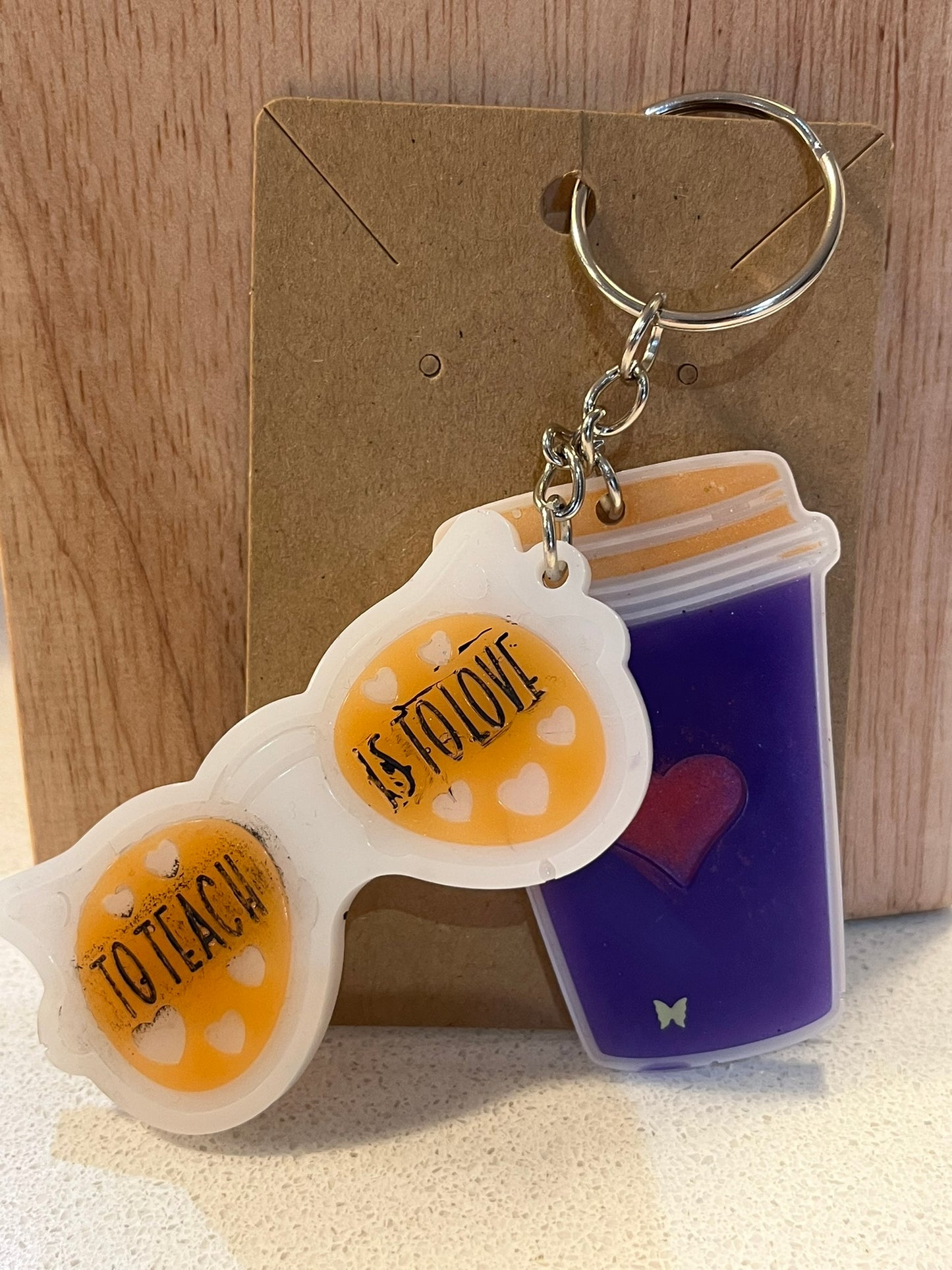 Personalised Handmade Teacher Thank You key rings
