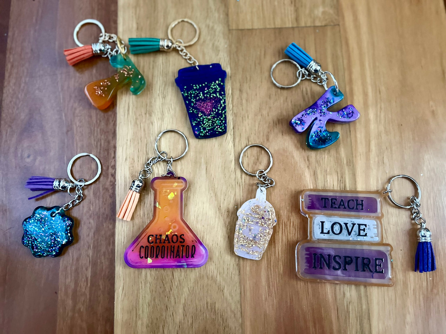 Personalised Handmade Teacher Thank You key rings