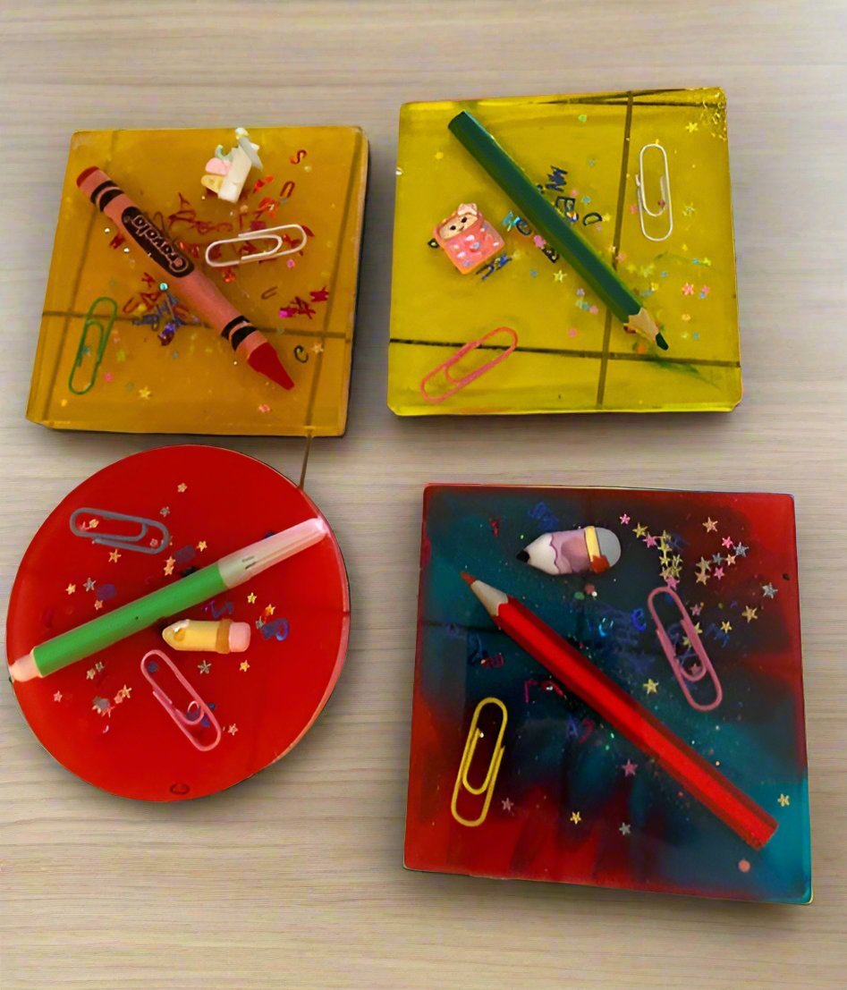 Thank You Personalised Handmade Teacher Drink Coasters