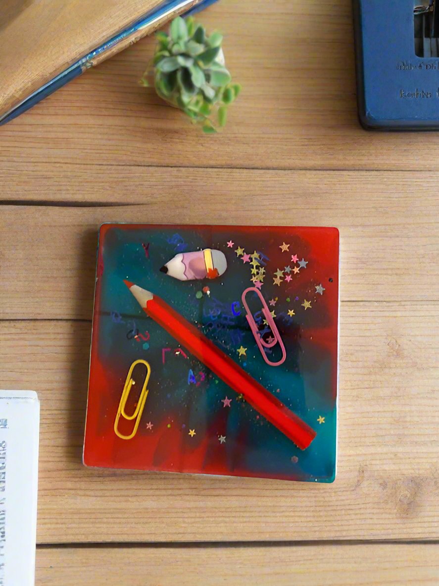 Thank You Personalised Handmade Teacher Drink Coasters