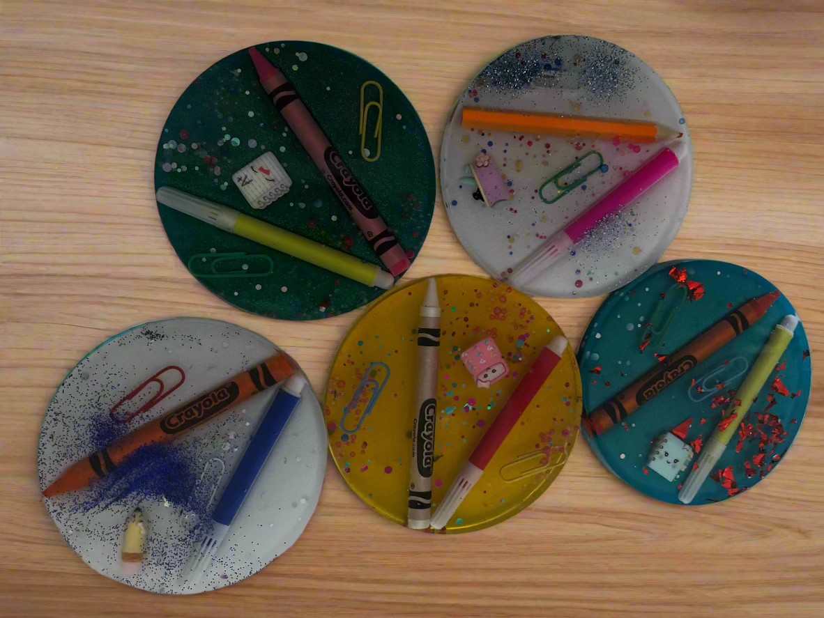 Thank You Personalised Handmade Teacher Drink Coasters