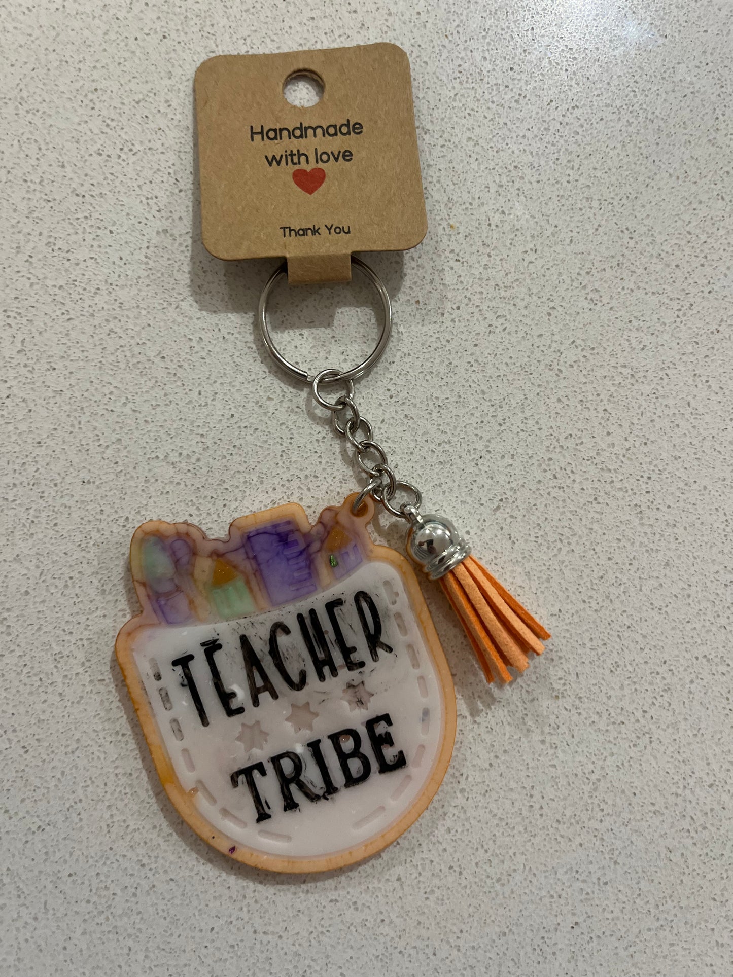 Personalised Handmade Teacher Thank You key rings